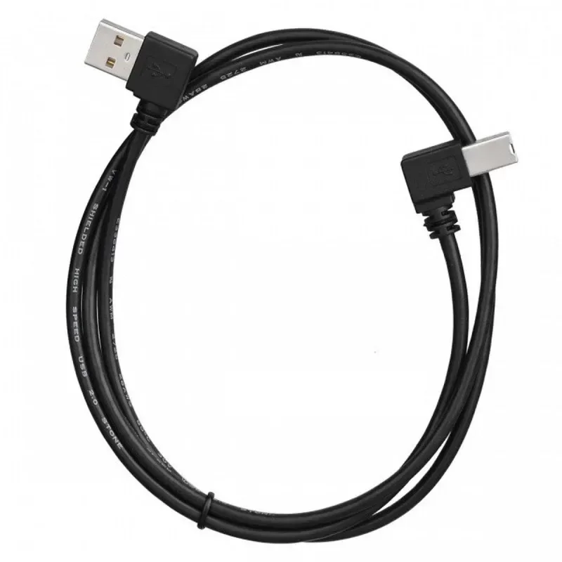 Right Angle USB 2.0 A Male to B Male Left Elbow Printer Scanner Cable Data Adapter Charge Transmission Cord for PC Laptop