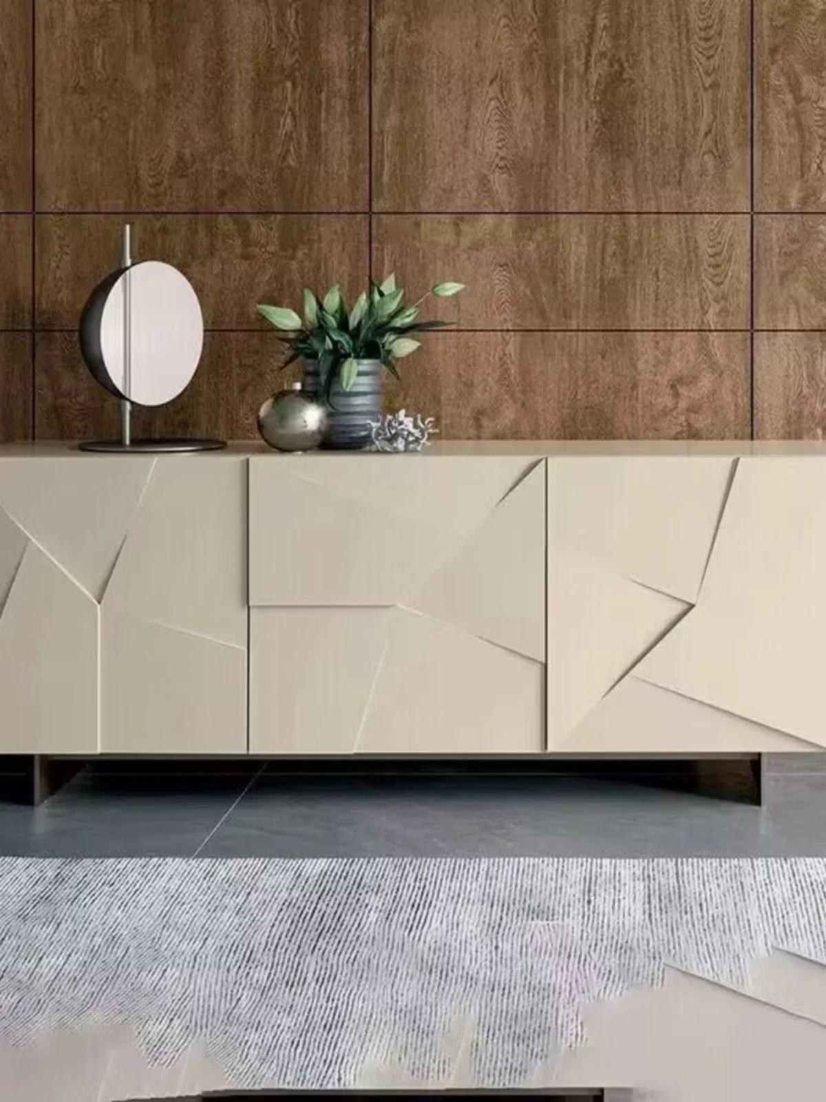

Tea cabinet solid wood sideboard American TV cabinet custom sideboard light luxury porch sideboard Nordic