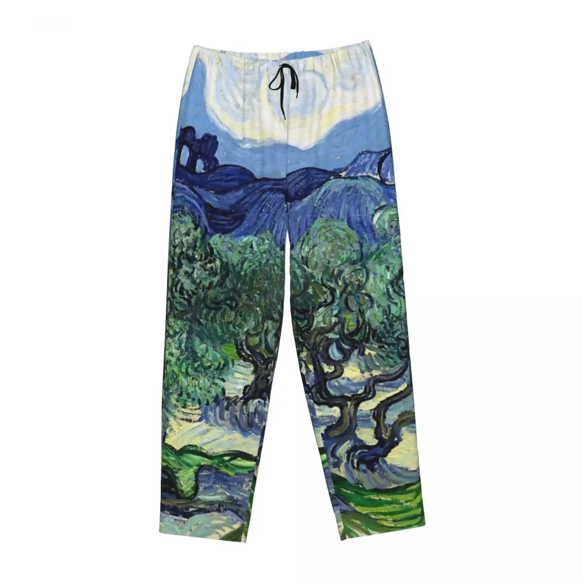

Изготовленные на заказ Винсент Ван Гог оливковые деревья пейзаж женские пижамные штаны гостиная одежда для сна низ с карманами