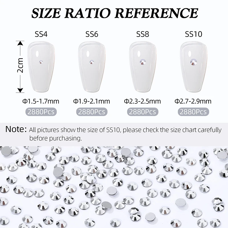 DUCRYSTAL Silver Plated Crystal Rhinestones for DIY Crafts Non Hot Fix Glue On Gems for Clothes Decoration SS20