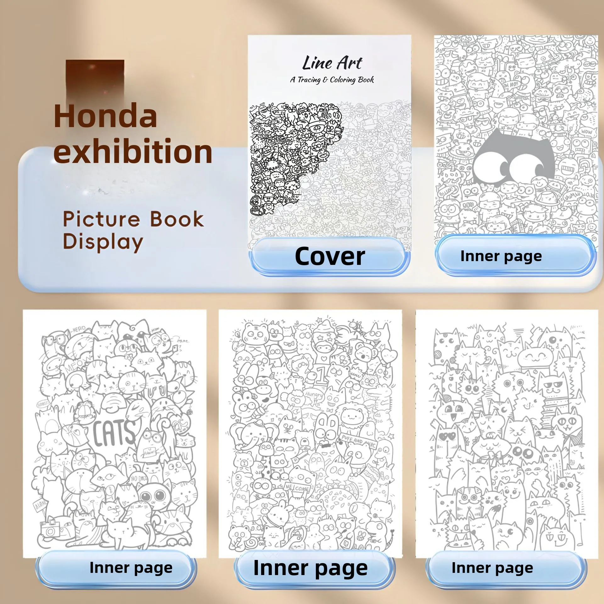 New Hot Selling A4 Line Art Adult Coloring Book, Easy Simple Graffiti Fill-in Notebook