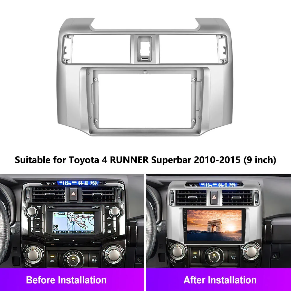 For TOYOTA 2010-2015 RUNNER 9INCH Car dvd radio Android Host speaker fascia audio video frame Radio cable panel