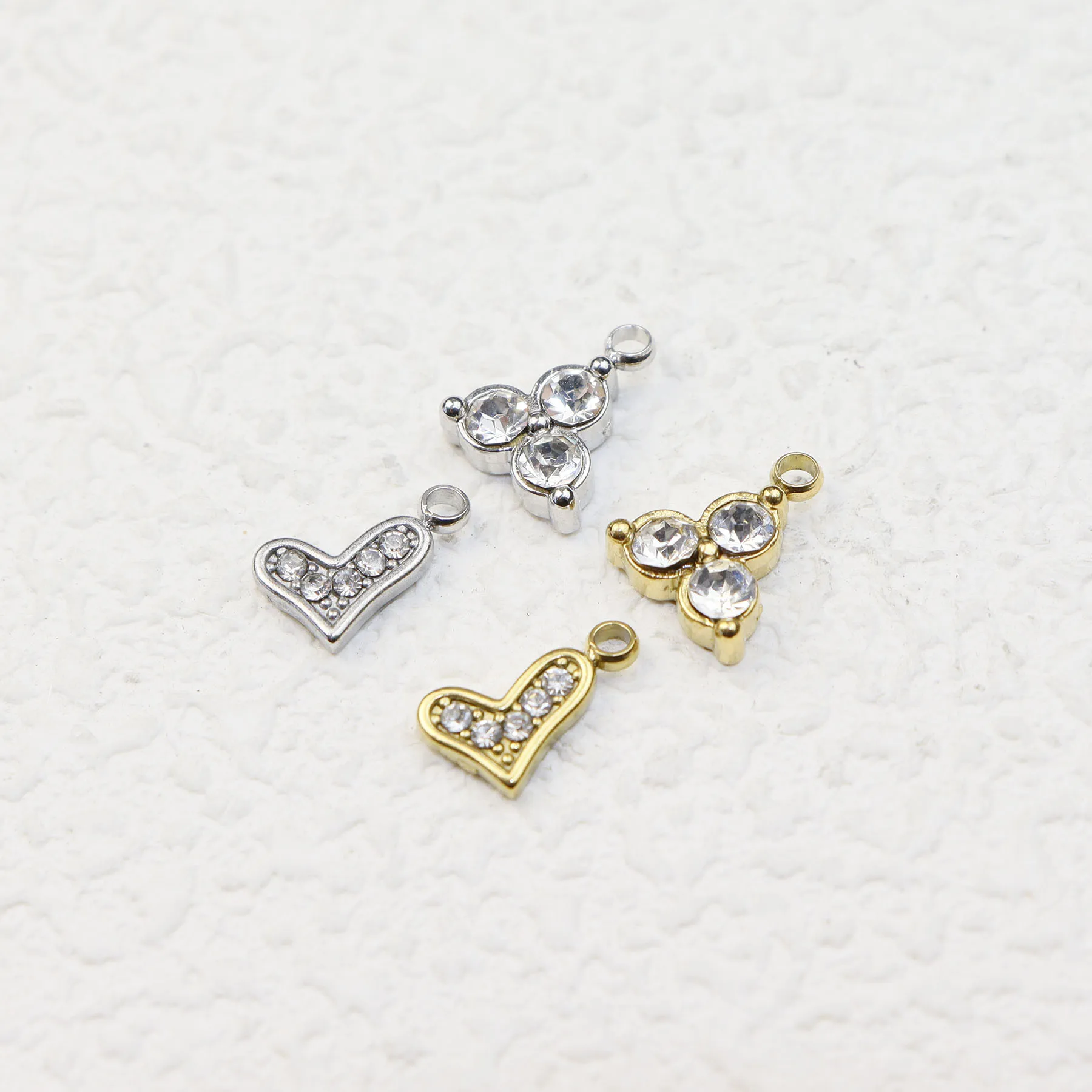 

5pcs Stainless Steel Lovely Moon Star Mirror Polished Charms Pendant DIY Handcraft Waterproof Antiallergic Vacuum Plate