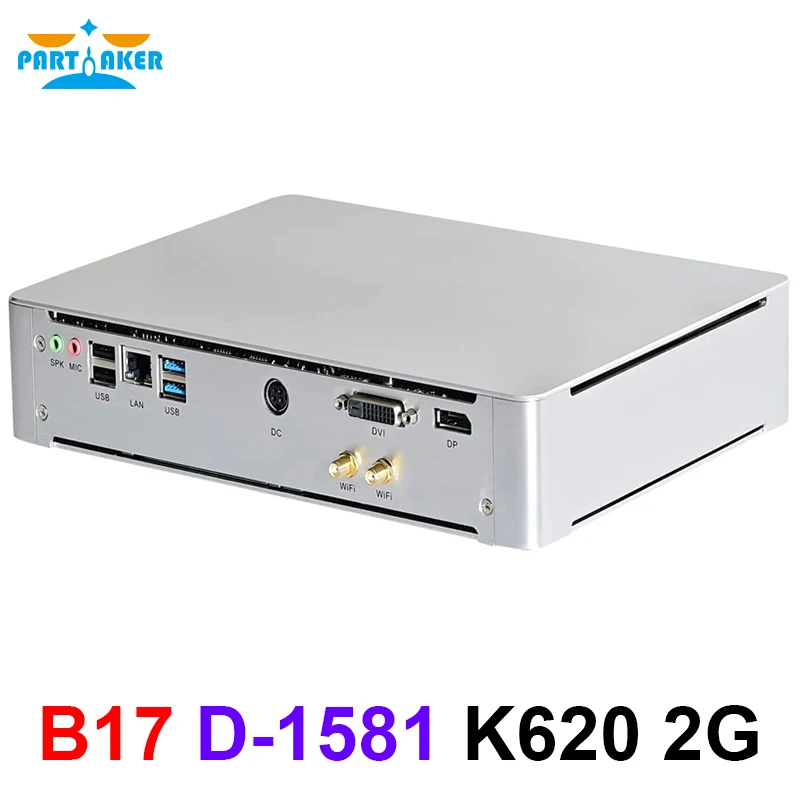Computer da gioco Partaker Windows 10 Mini PC i7-9700F i5-9400F i3-9100F GTX1650 4G GPU Micro PC DDR4 RAM 2 * HDMI2.0 DVI DP WiFi