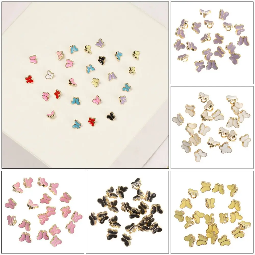20pcs Accessories Craft Dollhoues Miniature Mini Buttons Clothing Sewing Buckle DIY  Clothes Metal Buckles