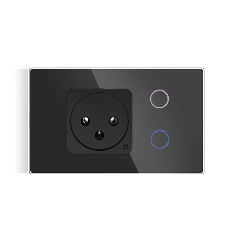 

Melery Wi-Fi Smart Tuya Выключатель света Израиль Настенная розетка Электрическая розетка Сенсорная стеклянная панель Интеллектуальная от Alexa Google Home