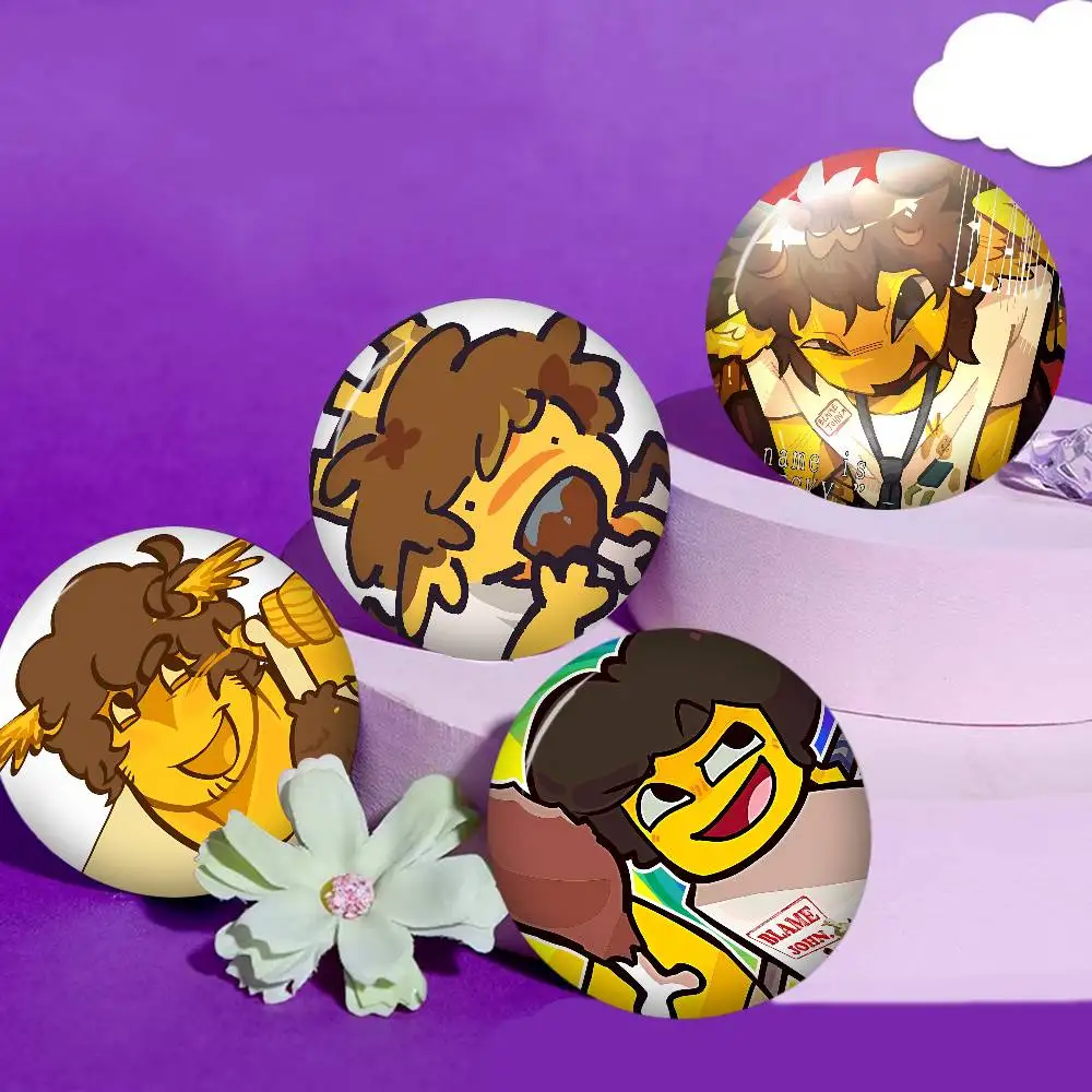 I Love Fried Chicken S-ShedletskyS 58mm Handmade Brooch Cartoon Cosplay Badge on Backpack Jewelry Accessories Gifts