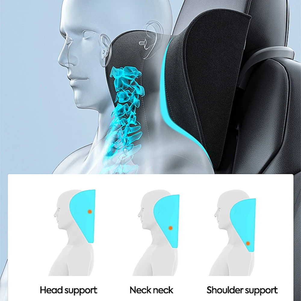 1Pc Car Seat Backrest Neck Pillow Travel Side Sleep Adjustable Pillow Multiple Decompression Neck Pillow For Tesla Model 3/Y/X/S view 3