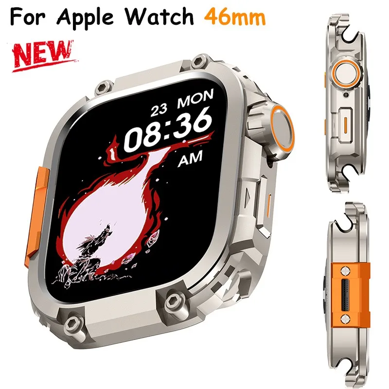 

Alloy Case for Apple Watch Series 11 10 46mm Luxury Metal+PC Frame Protection Shell Cover For iwatch Series 11 46MM Accessories
