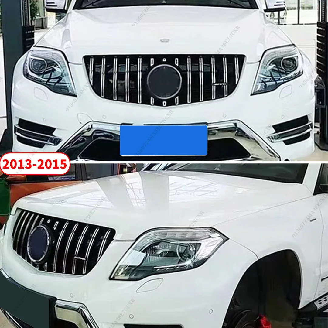 Front Bumper Mask Grille For Mercedes Benz GLK X204 2008-2015 GT Diamond Style Inlet Grill Middle Mesh Grid Tuning Accessories