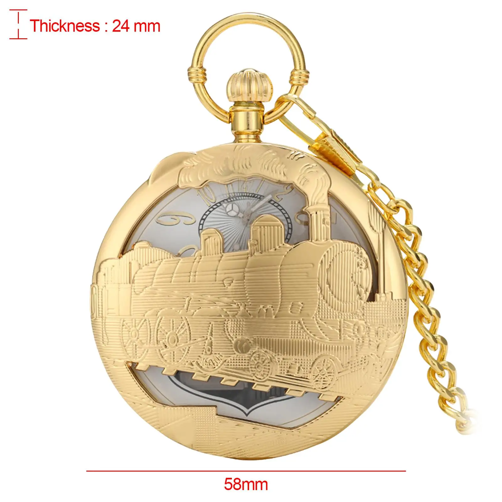 ساعة جيب كوارتز حركة موسيقية مع سلسلة مقتنيات فنية عتيقة مخصصة ناعمة كلاسيكية كلاسيكية للرجال الابن