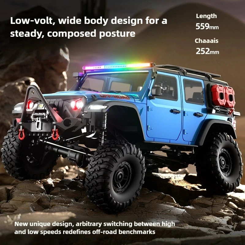 R1011 RC Climbing Car 1/10 Professional Simulated Climbing Off-road Vehicle Electric Remote Control Model Car with Light Toy