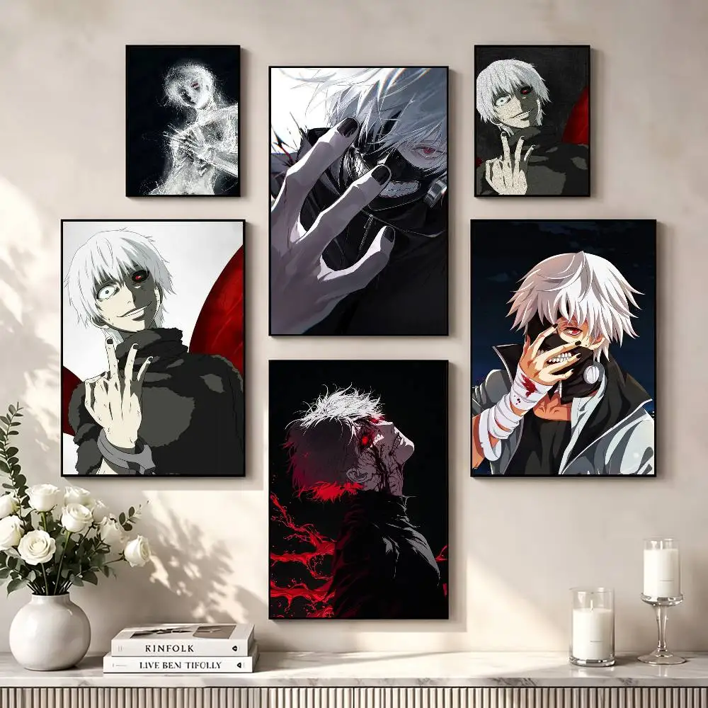 Tokyo Ghoul Ken Kaneki Poster High Quality Dorm Living Room Aesthetic Wall Decoration Painting Stickers Gift