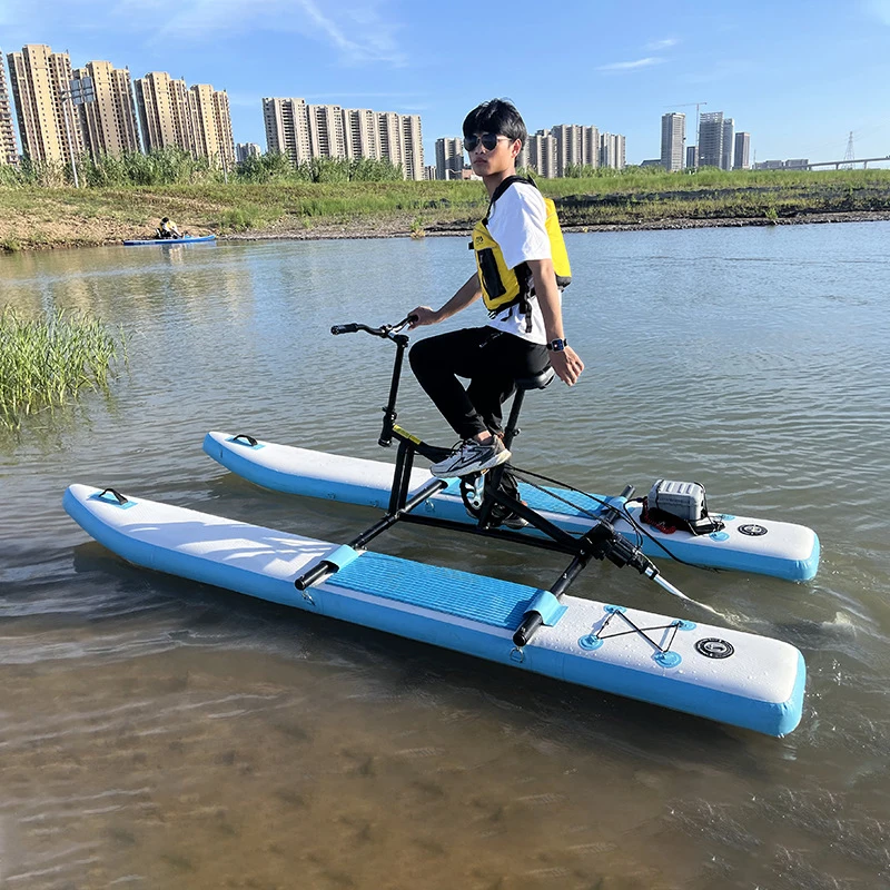 OEM New Design  inflatable water Bikes  Pedal Boat Floating Bicycle