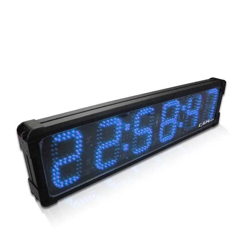 

Custom 6 Inch Blue Digits Digital Single Sided Racing Marathon Timer LED Clock Outdoor Sports Race Timing System Clock