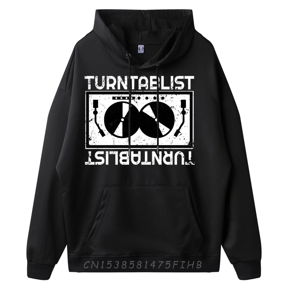 Turntablist Dj Vintage Turntable Vinyl Of Old School Dj Sports Hoodie Men Funny Gifts Illustration