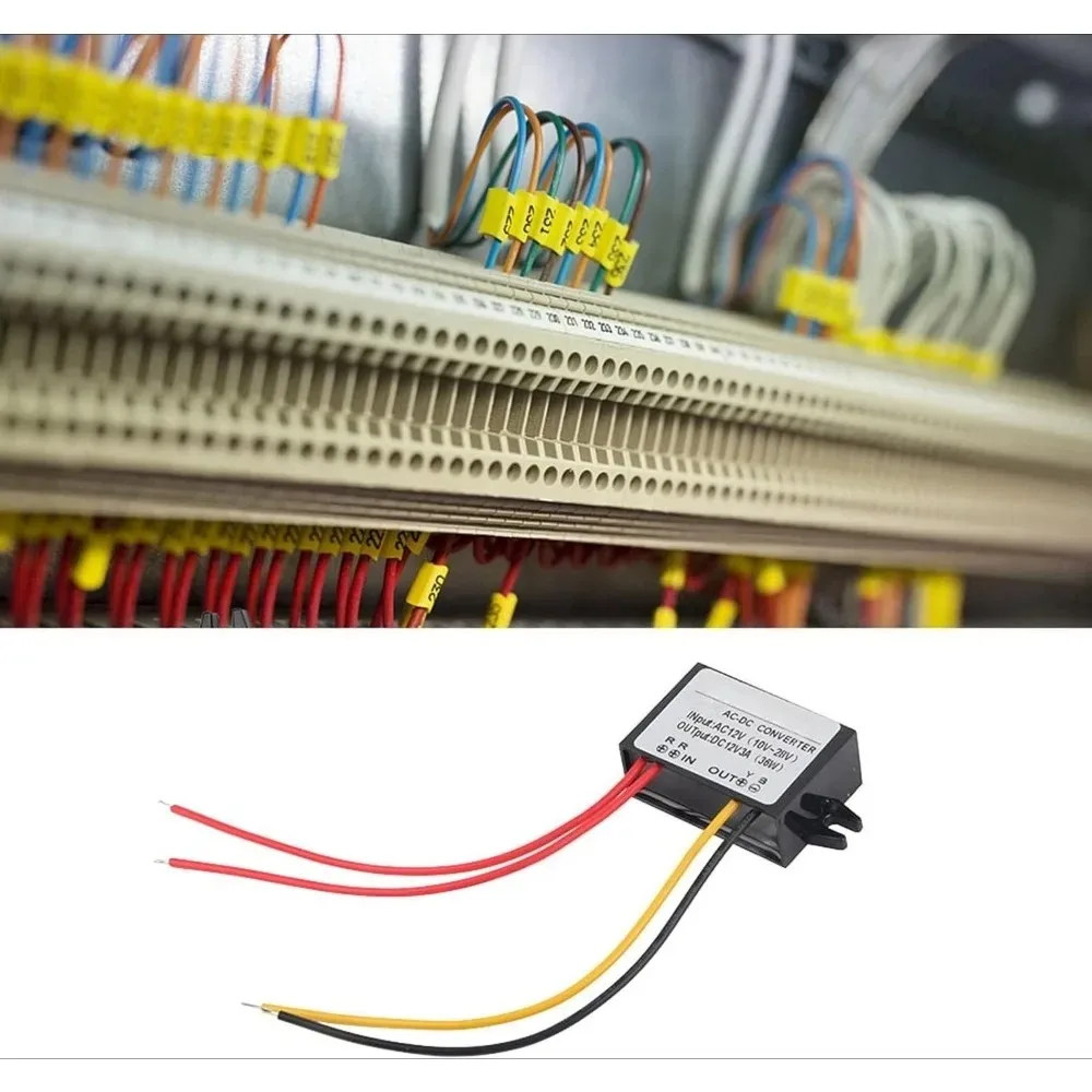 Waterproof AC To DC 10-28V To 12V 3A Power Supply Converter Module Overcurrent Overvoltage Short-Circuit Protection Compatiable
