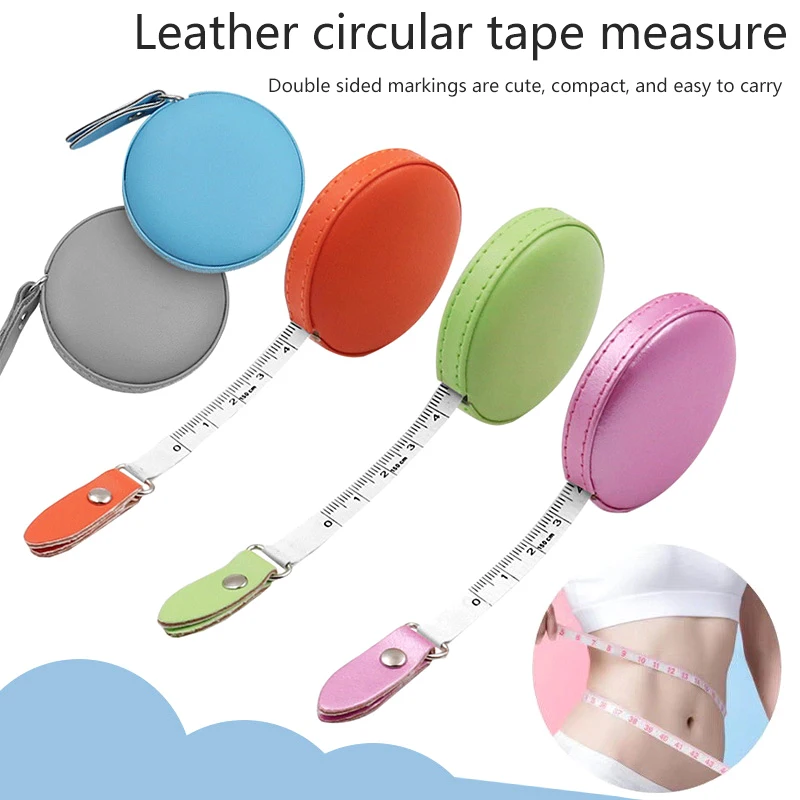 Measuring Tape Leather Retractable Ruler Portable Centimeter Inch Practical Measures Height Tool