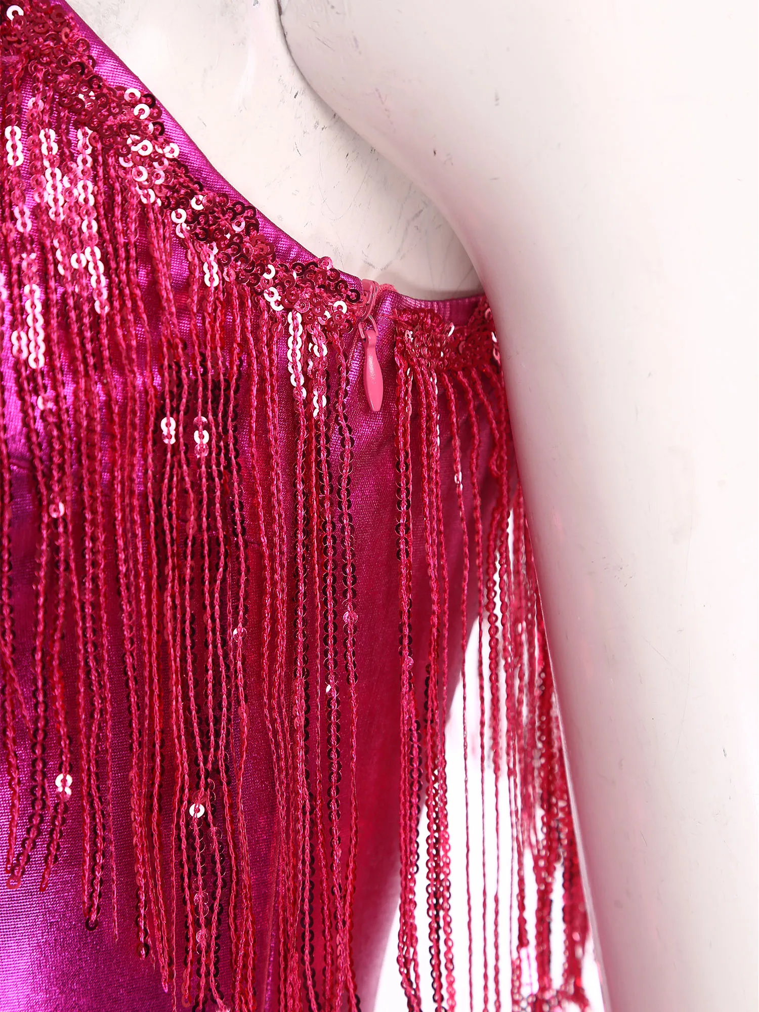 Vrouwen Vintage Sequin 70s Disco Flared Jumpsuits Glanzende Kwasten Hippie Kostuum Metallic Bell Bottom Party Romper Dancewear Raves