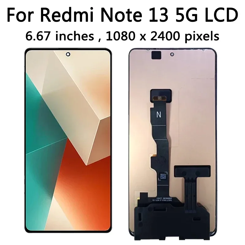 Imagem -02 - Montagem do Digitalizador de Tela Lcd para Xiaomi Redmi Note 6.67 Amoled 4g 5g 2312draabg 2312raa4g