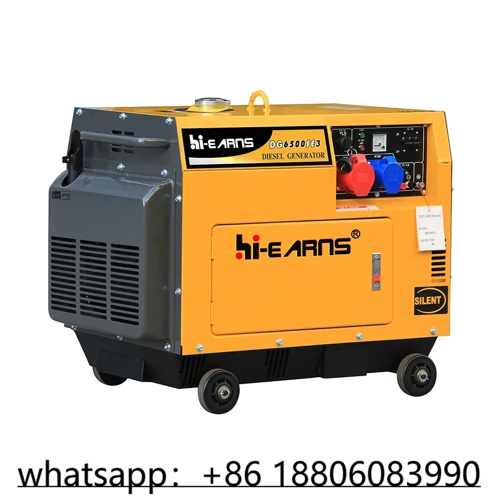 In stock, quick delivery hi-earns DG6500SE 5kva 5kw super silent die·sel generator price