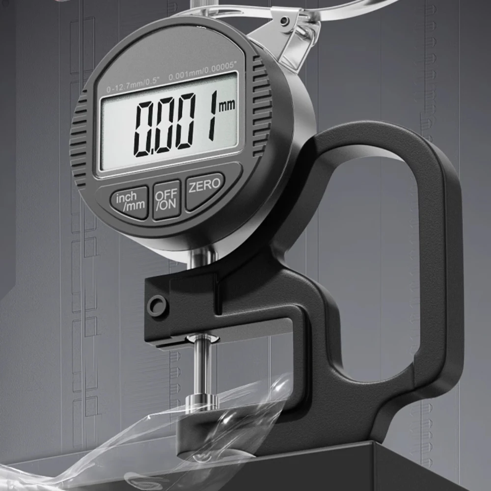 

0.01mm/0.001mm High Accuracy Electronic Thickness Gauge 0-12.7mm Digital Micrometer Thickness Meter Thickness Tester Micrometer
