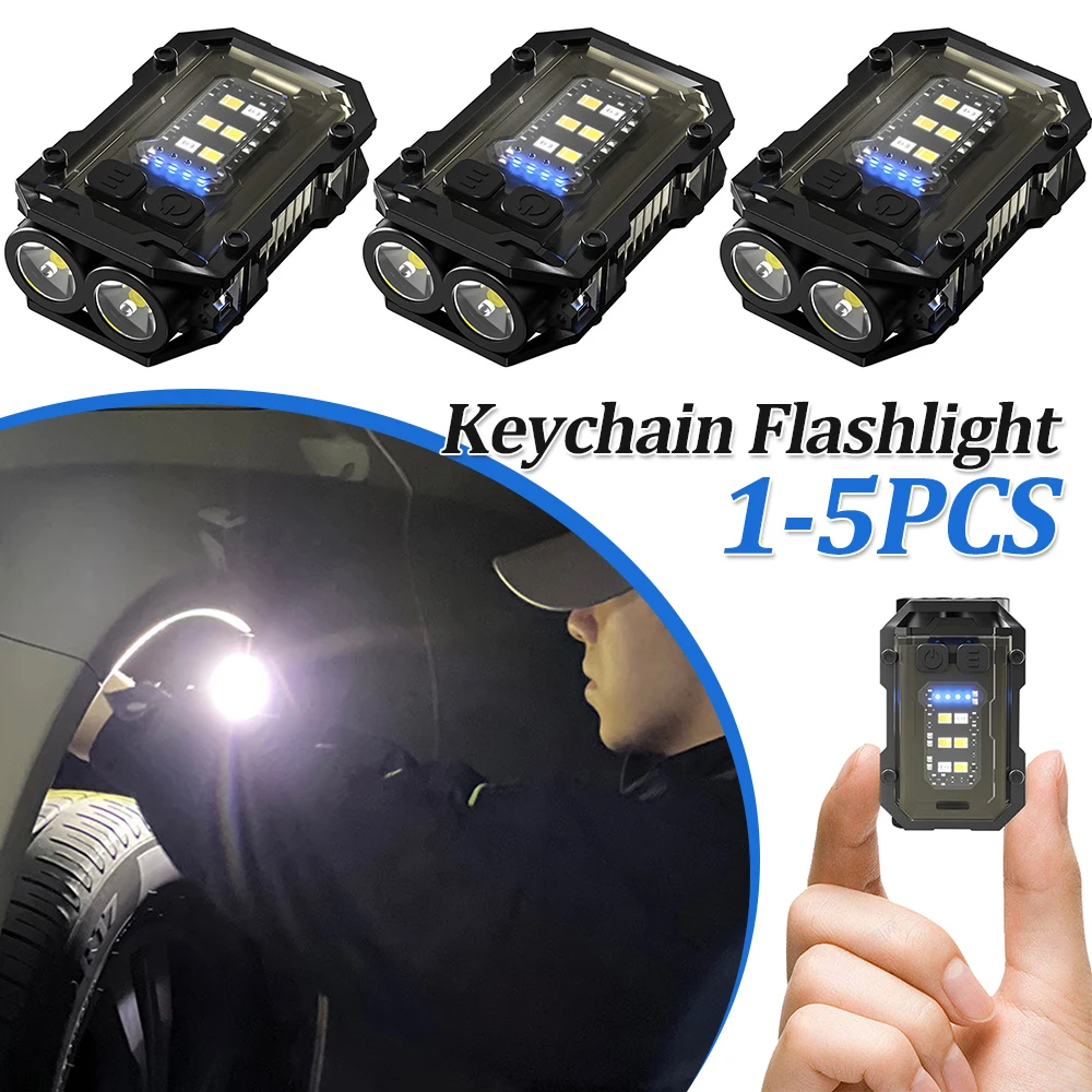 

High Bright Flashlight 300mAh Super Bright Torch Power Display Emergency Work Light Multifunctional for Camping Fishing Walking