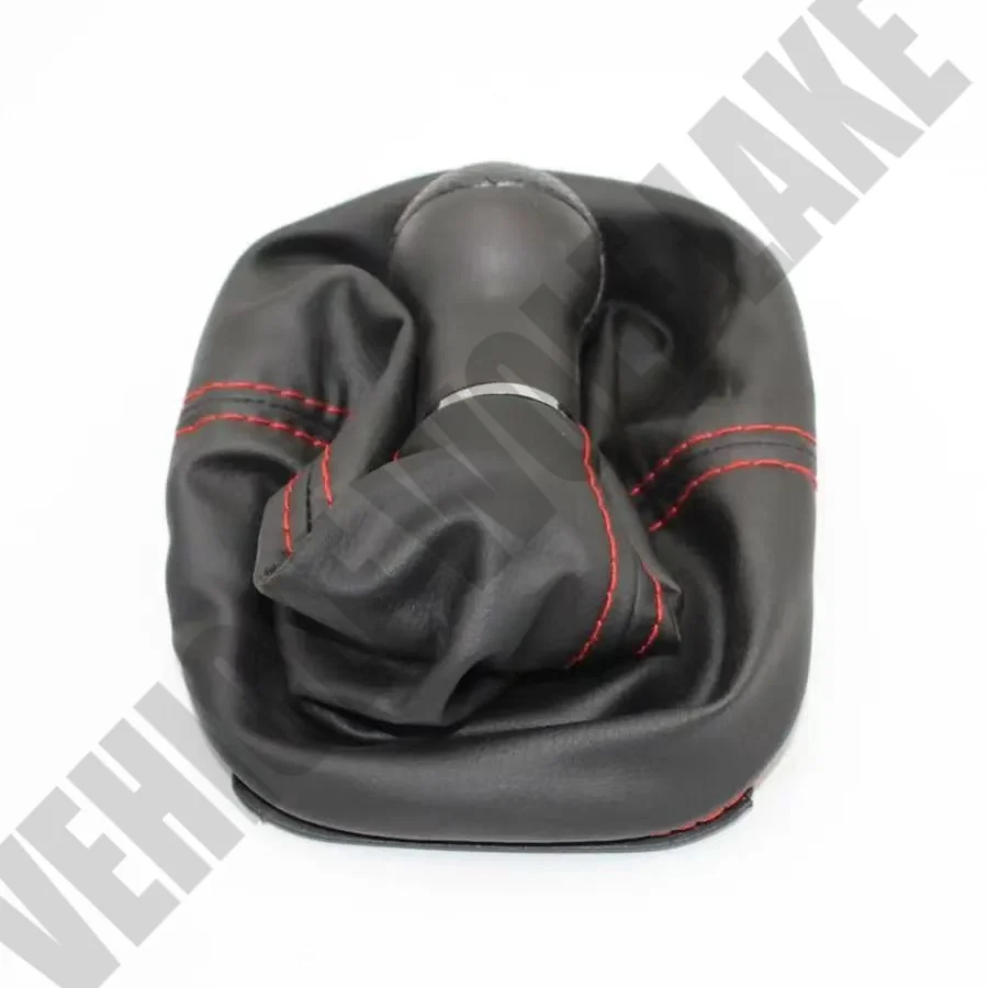 For Seat Leon 2000 2001 Toledo 1999 2000 2001 Car-Styling 5 Speed Gear Lever 23 mm Hole Car Shift Knob Leather Boot Red Line