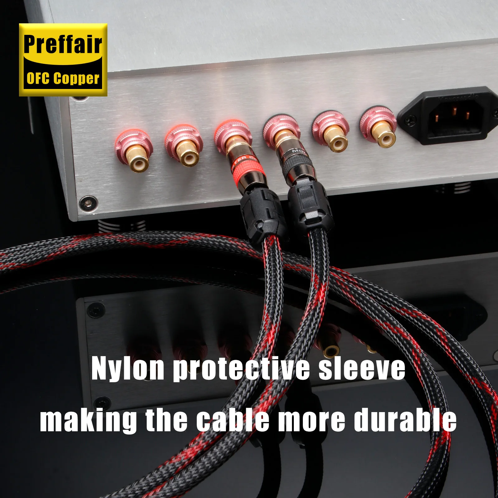 Preffair X401 XLR Female to RCA Male Audio Cables OFC Copper Stereo Cable with Gold Plated 2XLR to 2RCA Plugs--1 Pair