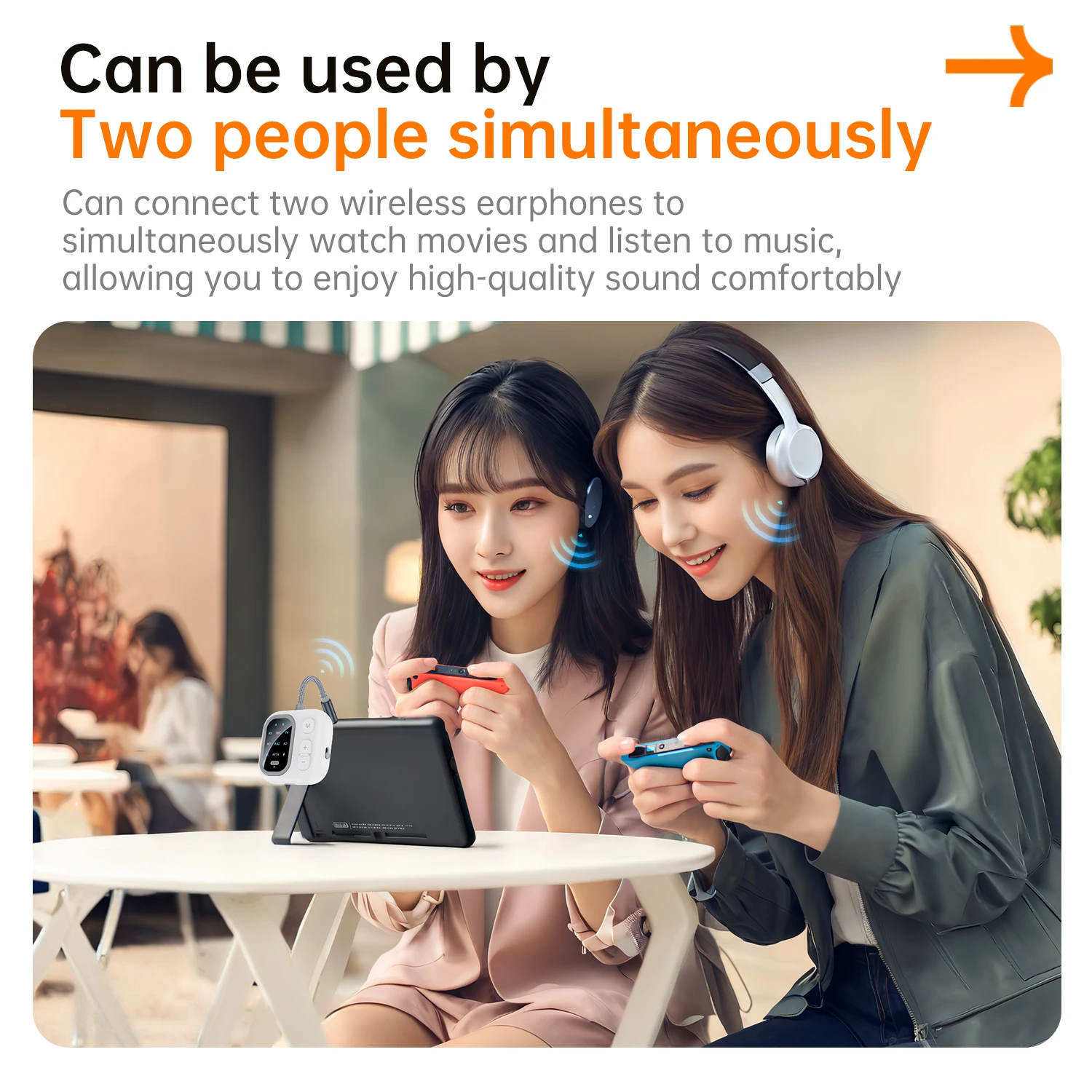 ตัวรับสัญญาณเสียงบลูทูธ aptX 2-in-1 เครื่องส่งสัญญาณ aptX-Adaptive AD/HD/LL AAC แจ็ค AUX 3.5 มม. อะแดปเตอร์ไร้สายแบบหลายจุดสำหรับทีวี PC ชุดเครื่องเสียงรถยนต์ ลำโพง หูฟังบลูทูธ