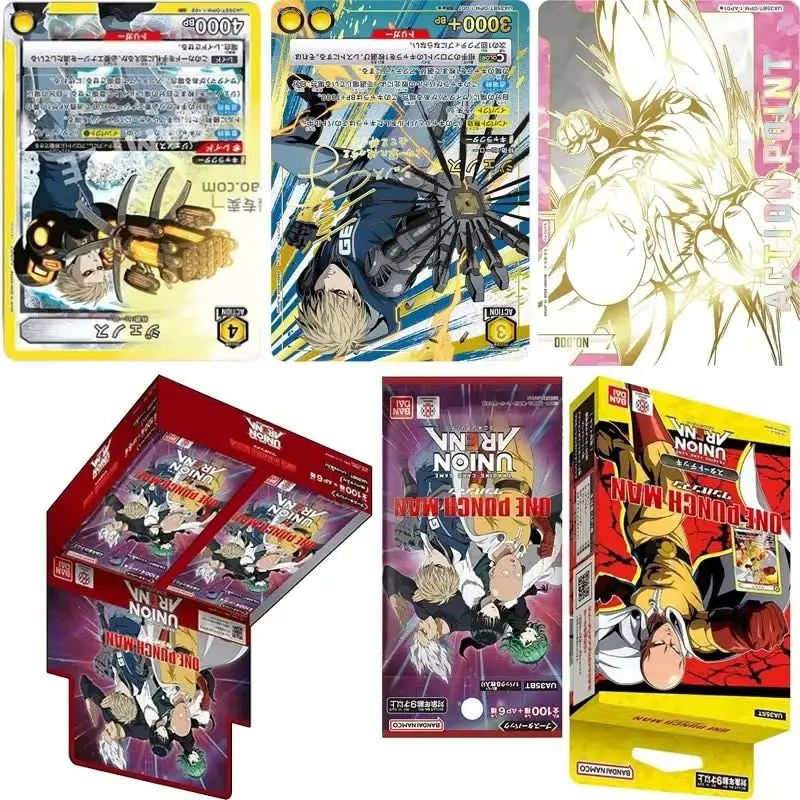 Bandai One Punch Man Card One Punch Man Mirror of War Hero Files Limited Card Saitama Genos Anime Game Collection Cards Toy Gift