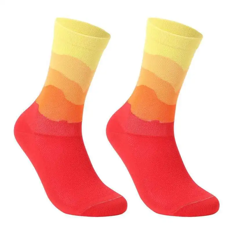 

New Quality Professional Brand Mountain Stereoscopic Pattern Cycling Socks Sport Socks Compression Socks