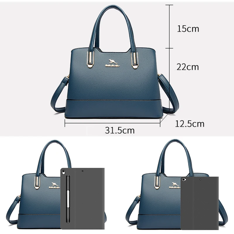 Borse in morbida pelle di design di marca di lusso nuove borse a tracolla da donna Casual di grande capacità borsa a tracolla da donna semplice in