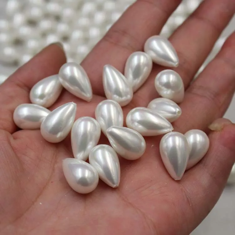 Natural Water drop shape seawater shell pearl bead for jewelry making