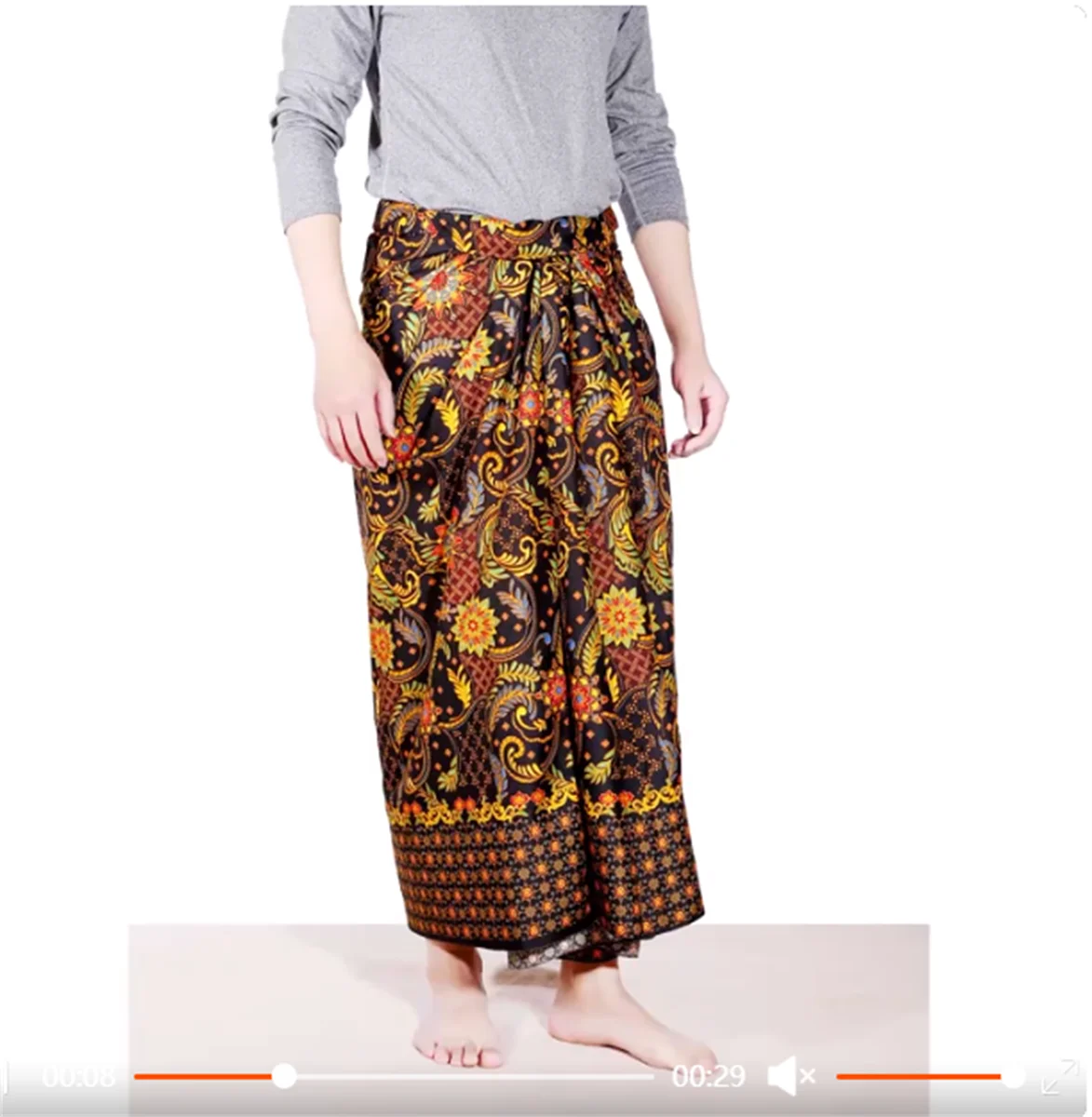 Sarong Longi Ethnic Clothing, Dubai Half Body Tube Skirt, Myanmar, Thaïlande, Automne