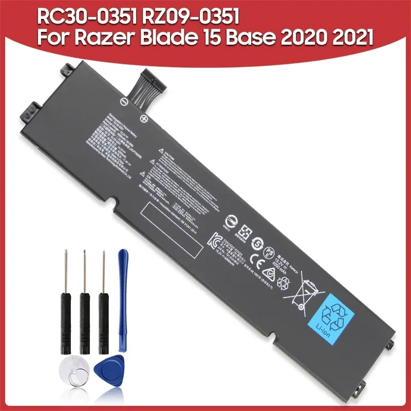 Replacement Battery RZ09-0351 RC30-0351 For Razer Blade 15 Base 2020 2021 RZ09-0369X RZ09-03519E11 Series 60.8Wh Long Lifespan