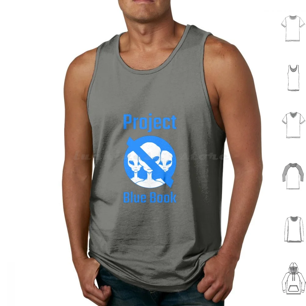 Project Blue Book Camisetas sin mangas Chaleco sin mangas Toonicclothes Project Blue Book Classified Blue Extra Terrestre Ufo Cover Up