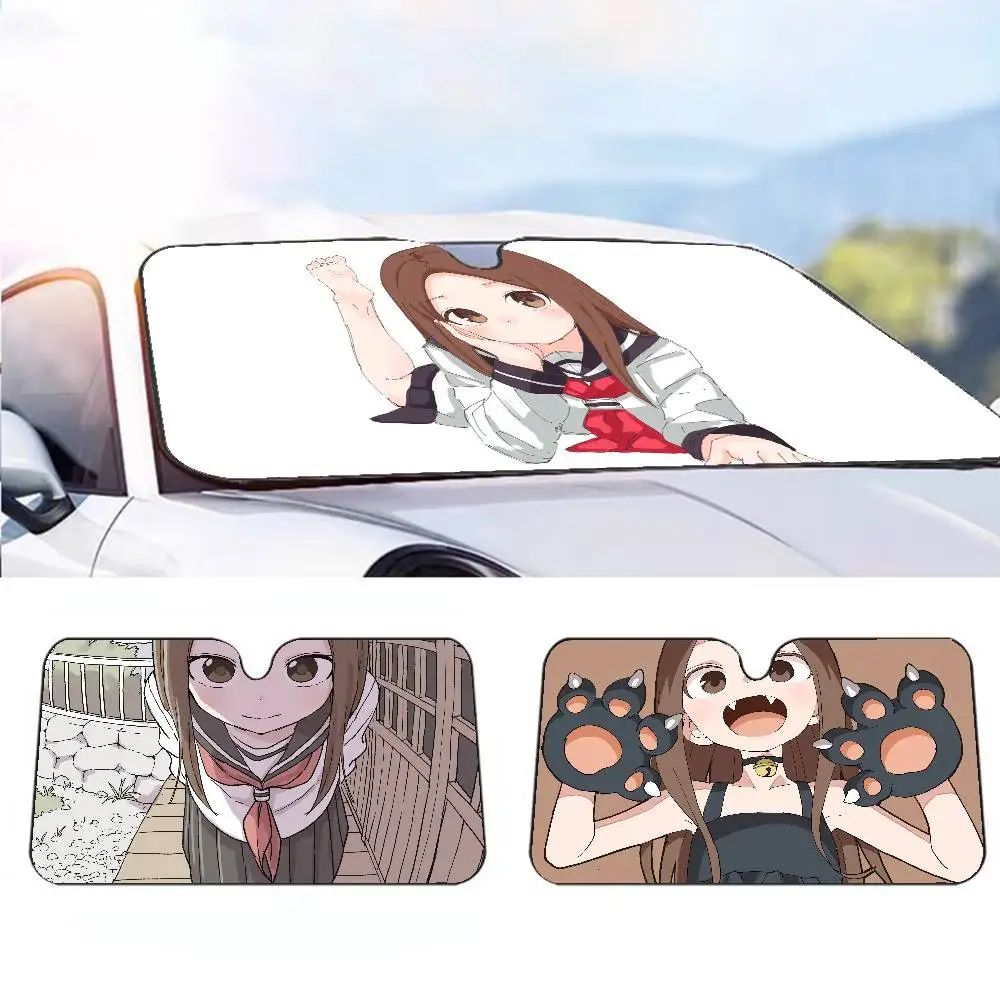 

ANIME Karakai Jouzu no Takagi автомобильный солнцезащитный козырек от солнца на лобовое стекло автомобиля солнцезащитный козырек от ультрафиолета и внутренний охладитель