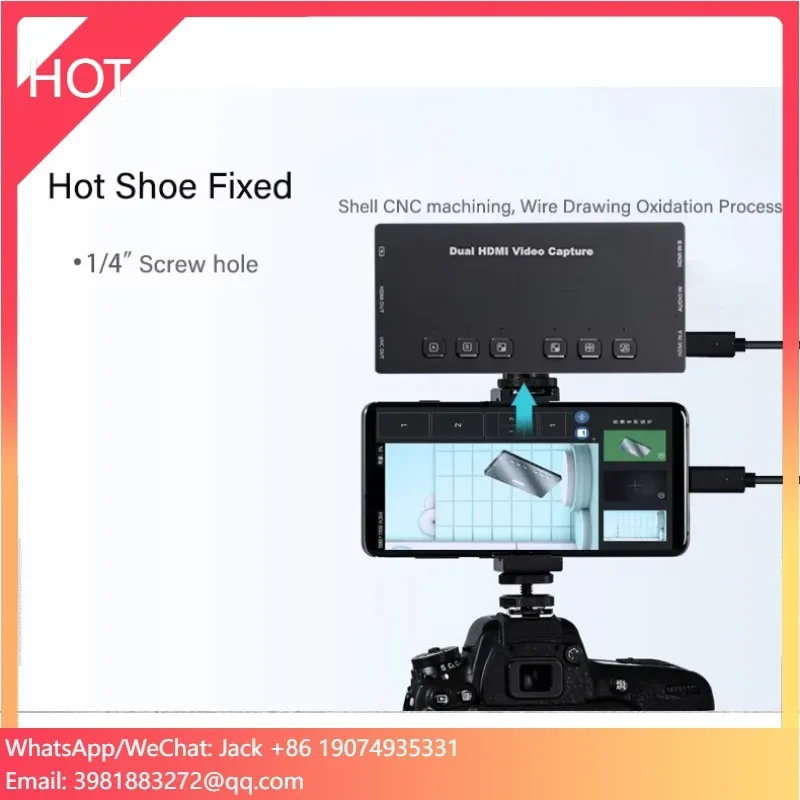 

4k Video Capture Card Device 60fps Dual Channels Video Switcher Capture Card for Live Streaming