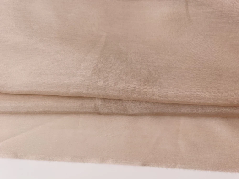 50cm*140cm Light Coffee 70% Mulberry Silk 30% Cotton 9 momme Lining Fabric