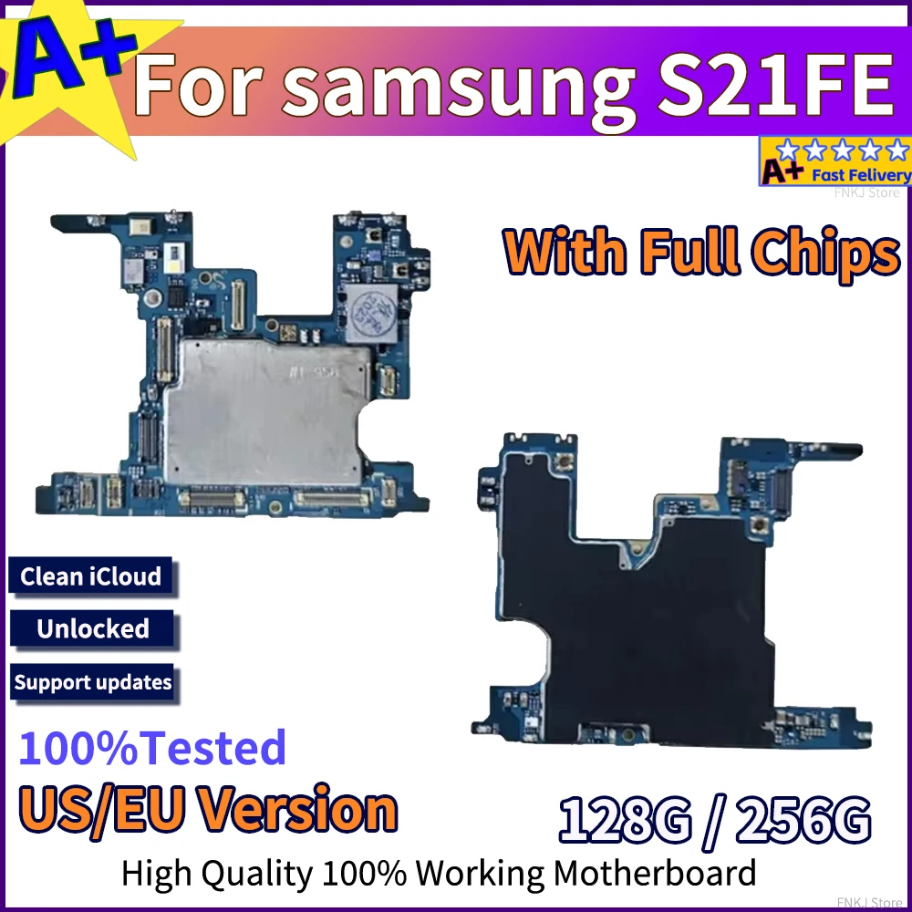 128gb-logic-board-for-samsung-galaxy-s21-fe-g990-g990u-g990b-with-full-chips-motherboard-100-working-unlocked-mainbaord-a