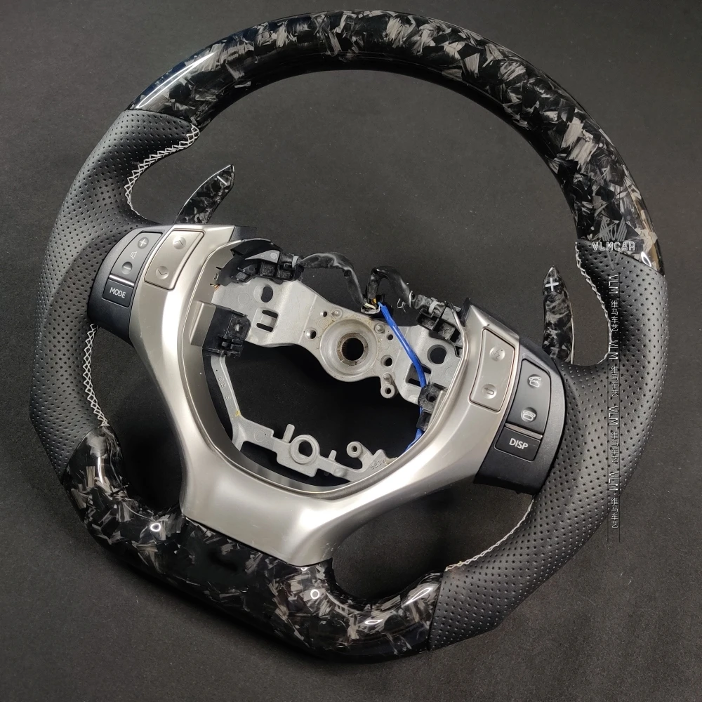 Private Custom Carbon Fiber Steering Wheel for Lexus GS350 GS450h GS F 2012-2020 Racing Style Sport Design Direct Fit view 4