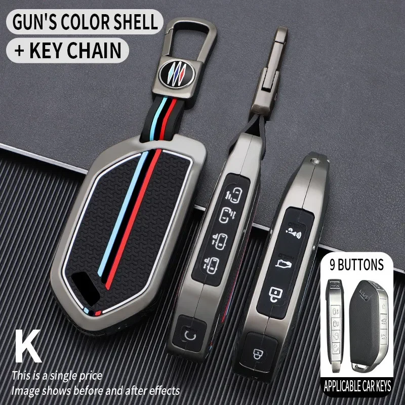 9 Bottons New Smart Remote  Zinc alloy Car Key Case Cover for 2024 Kia Carnival EV9 Picanto Key box lid  GT Line Car Accessories