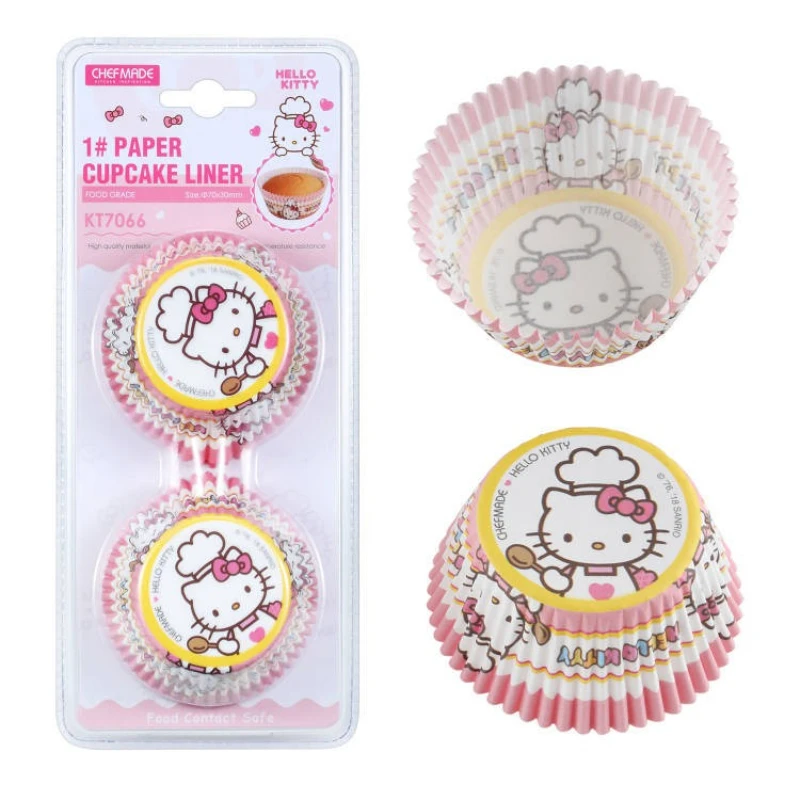 

hello kitty cute paper cup Xue Meiniang large size muffin cake paper mat packaging cartoon anime kitchen accessory 100pcs