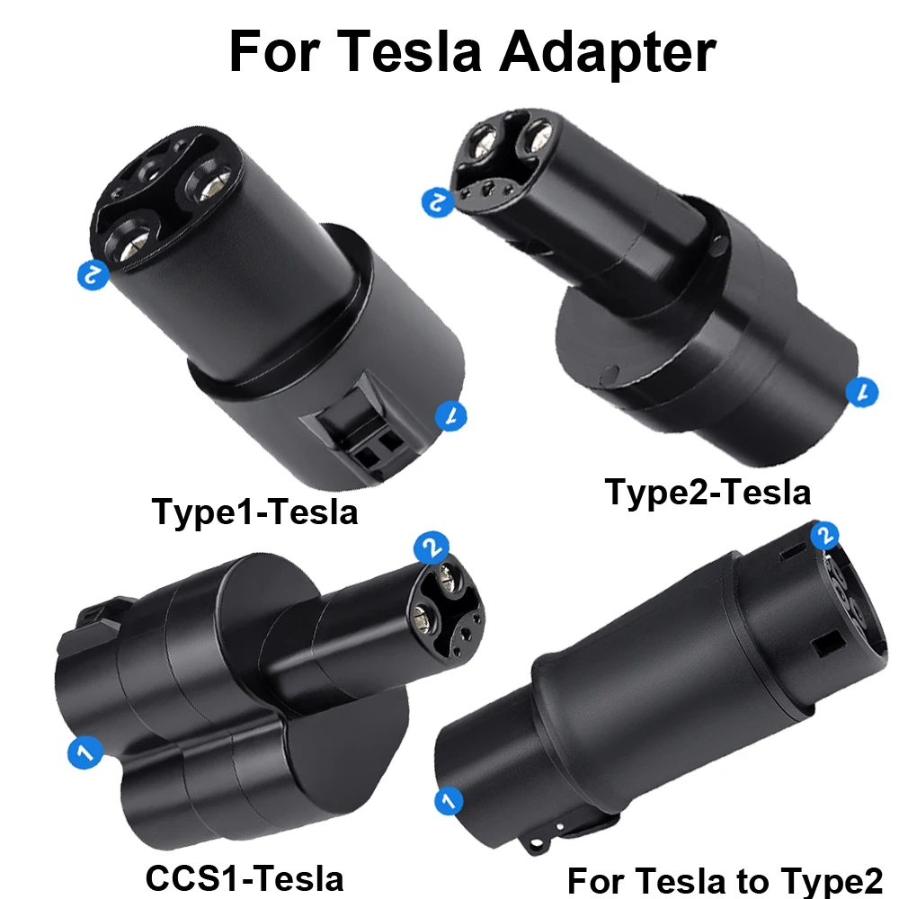 

ELectric Vehicle Car Charging Connector Type 1 Type2 CCS1 for Tesla Convertor EVSE EV Charger Adapter for Tesla Model X/Y/3/S
