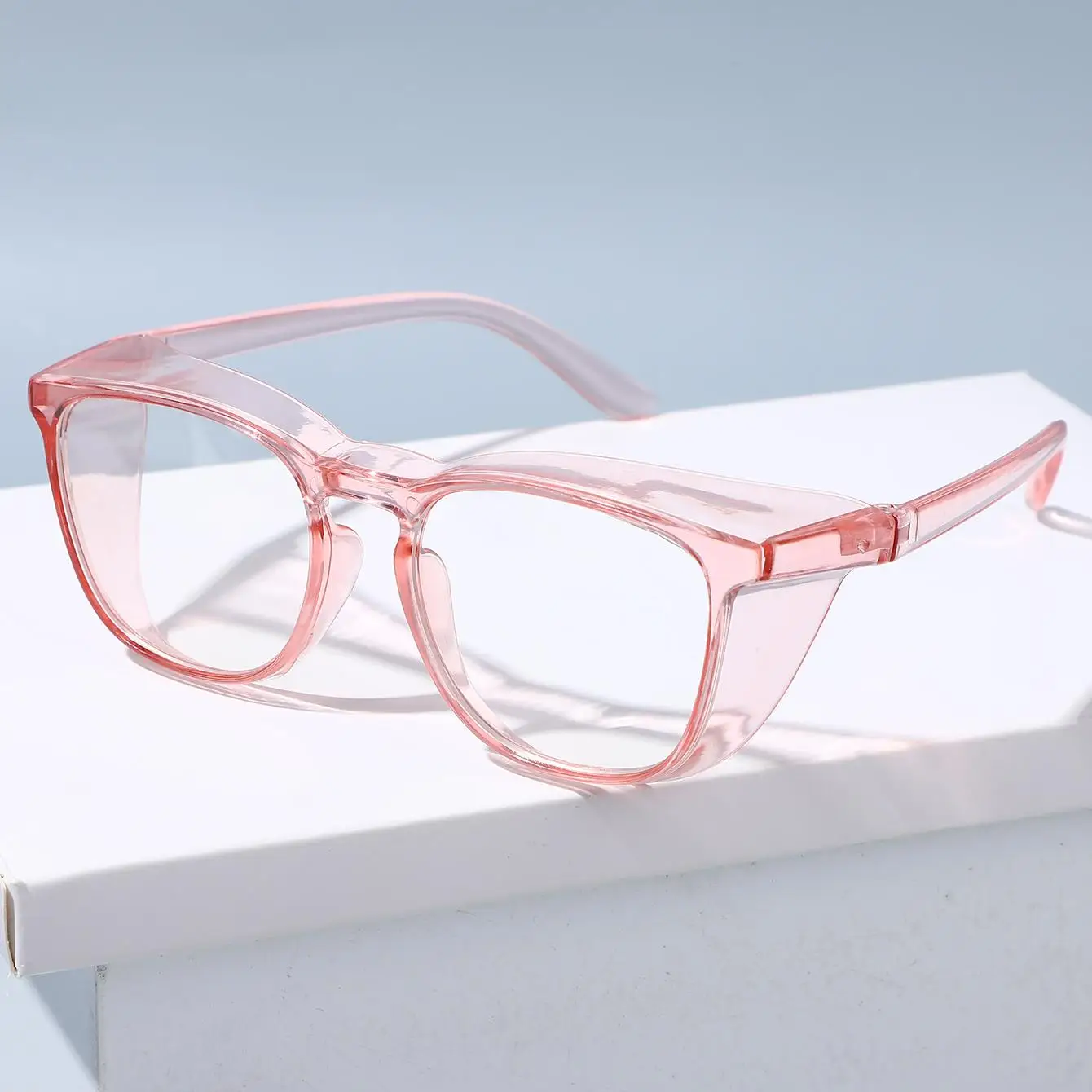 1 stücke Neue Rosa Anti-blau Pollen Spiegel Mode Männliche Und Weibliche Persönlichkeit Flache Licht Spiegel Anti-fog-schutz gläser