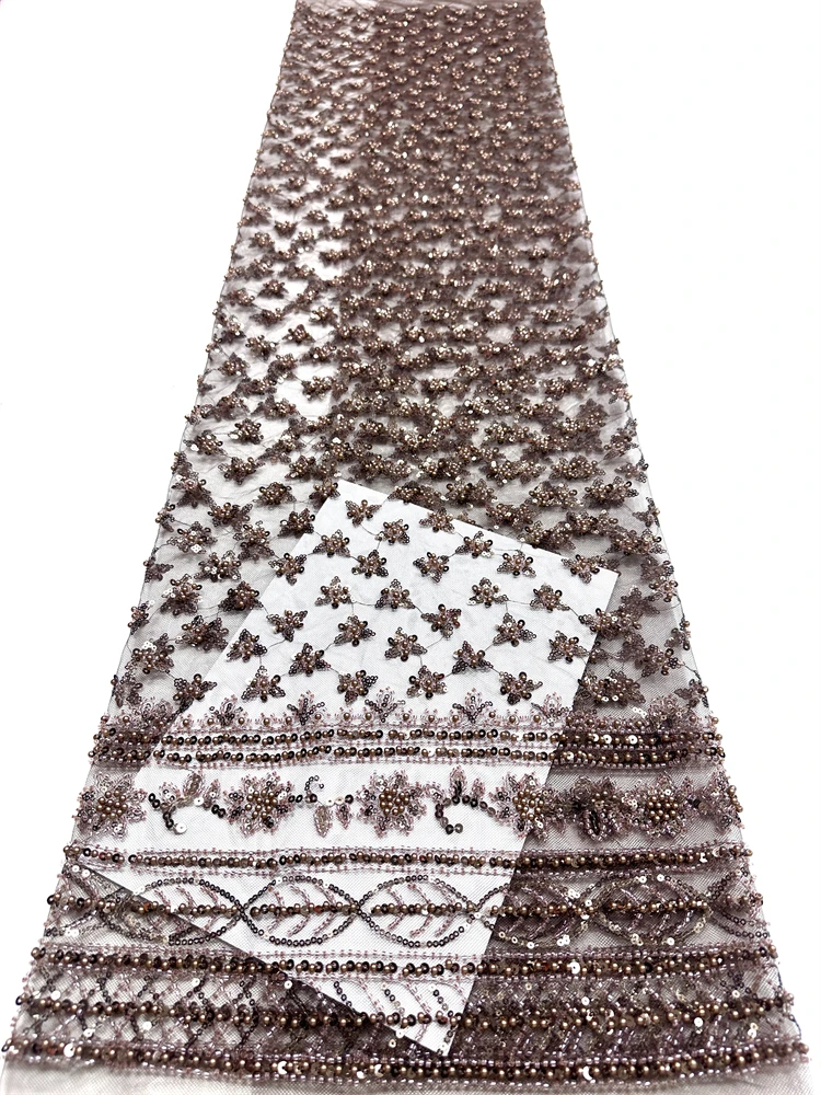 

Оптовая продажа кружевной ткани с бисером, французская сетка с пайетками, африканская кружевная ткань 2026 года высокого качества, свадебная кружевная ткань, бисерная сетка