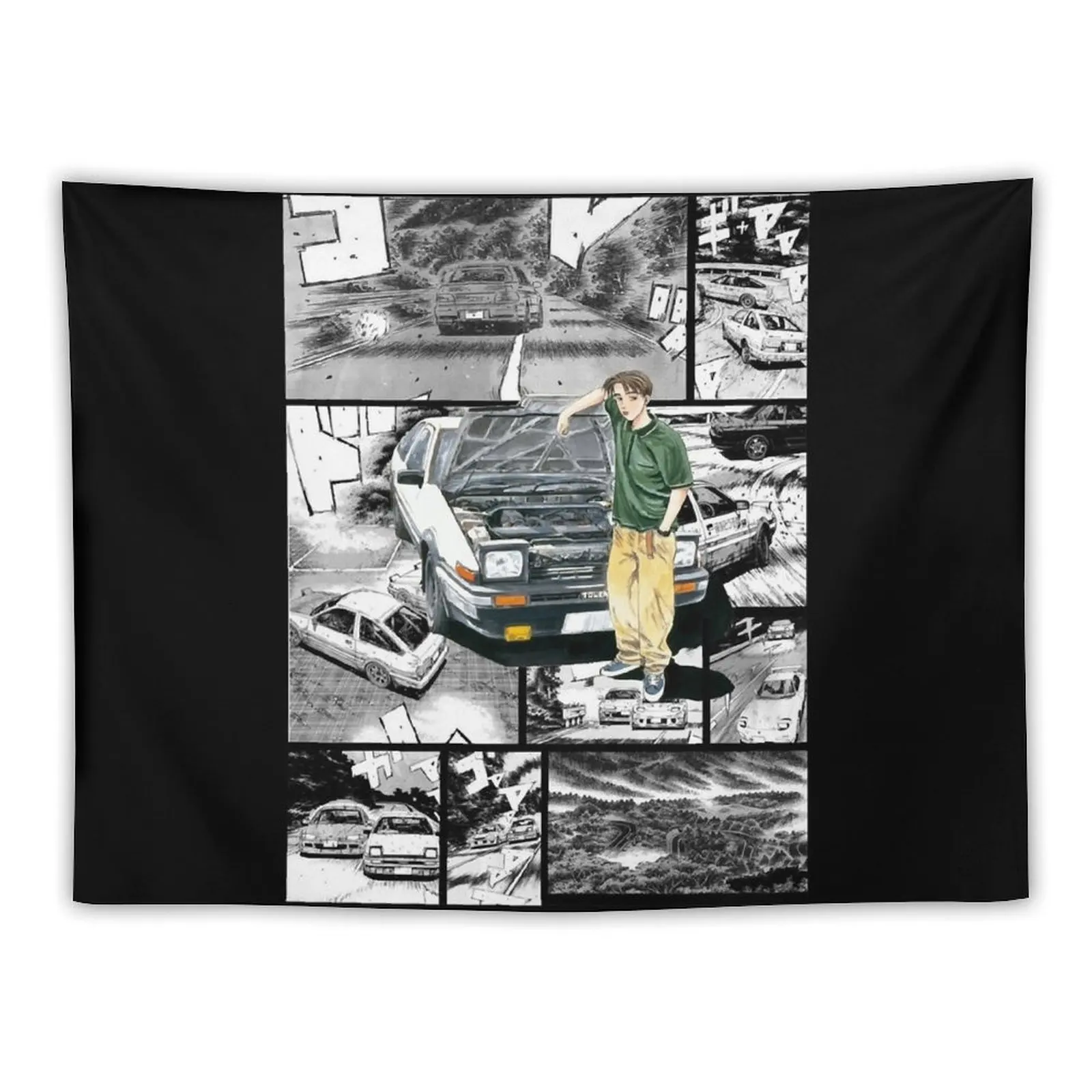 

Initial D Takumi Fujiwara - Manga Wall Design (Version 1) Classic Tapestry Room Decor Hanging Wall Tapestry