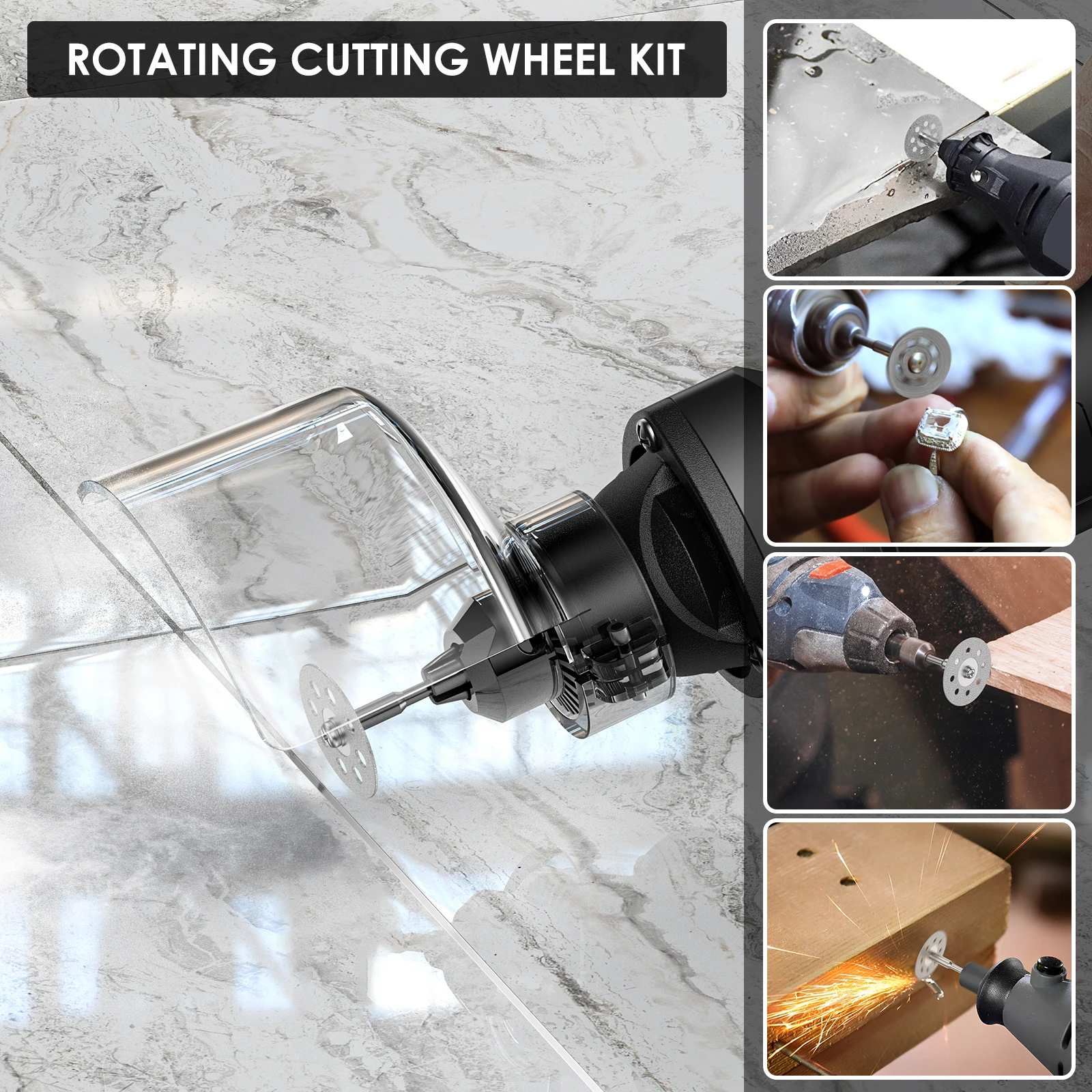 82/41PCS Mini Diamond Cutting Disc Multipurpose Diamond Saw Blade for Dremel Rotary Tools for Stone Glass Metal Cutting