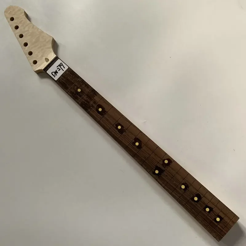 

DN279 Unfinished Electric Guitar Neck No Paints No Frets+Neck Back with Rosewood inlay DIY Guitar Parts